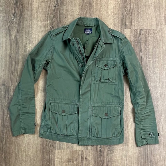 J.Crew Vintage Relaxed Boyfriend Olive Field Jacket Sz XS - Picture 3 of 14